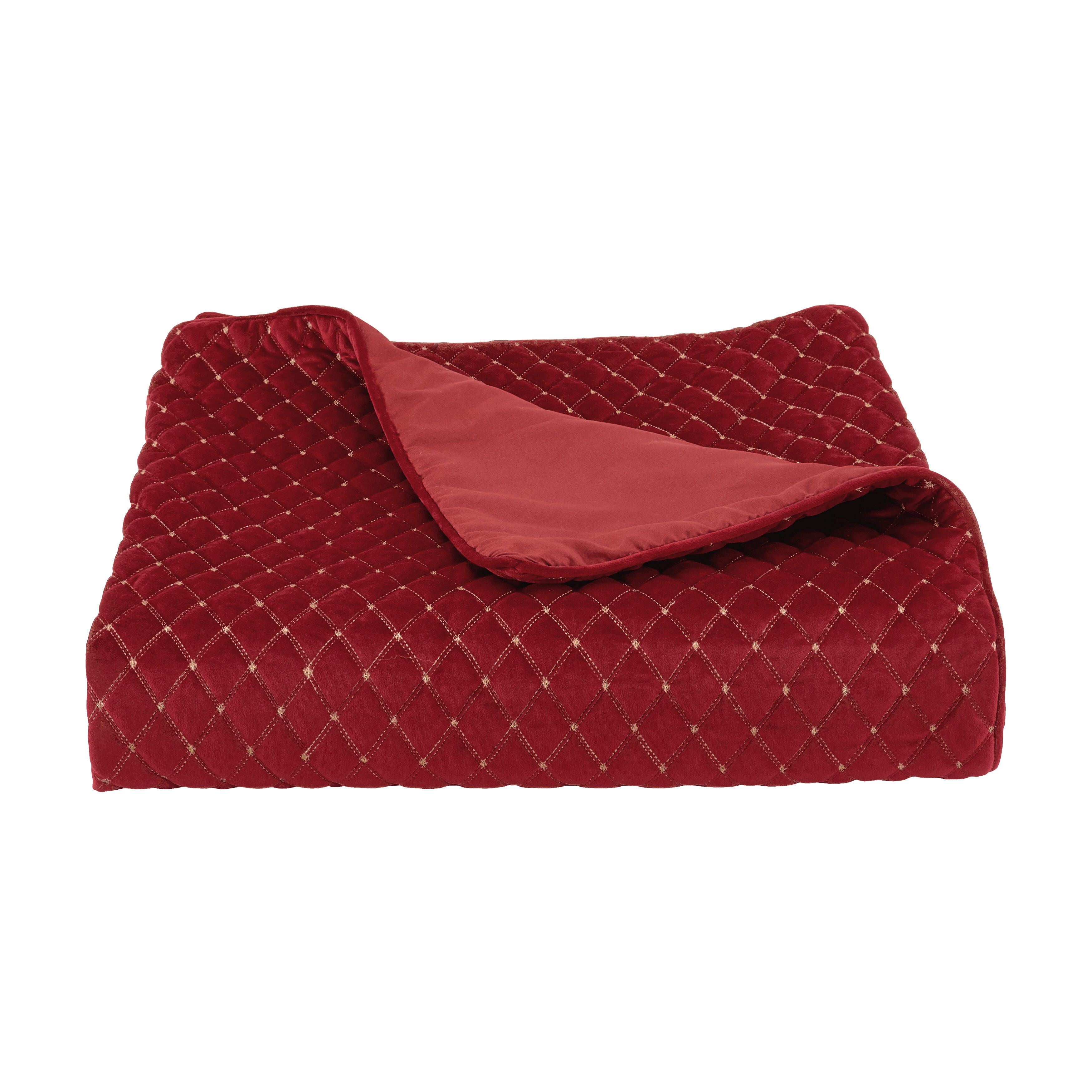 J. Queen New York Grandeur Crimson King/Cal King 3Pc. Quilt Set, Crimson, large