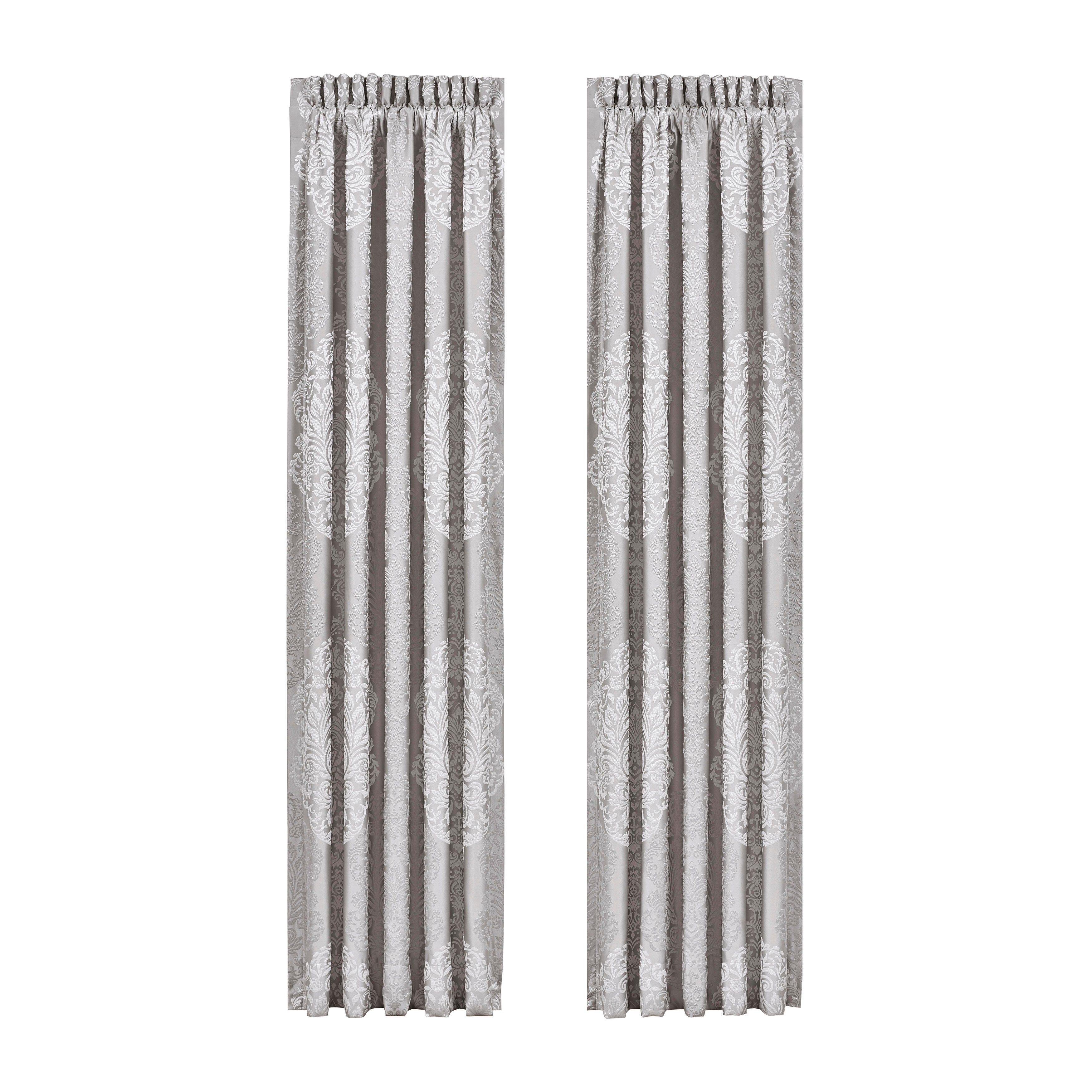 J.Queen New York New York La Scala  Window Panel Pair, Silver, large