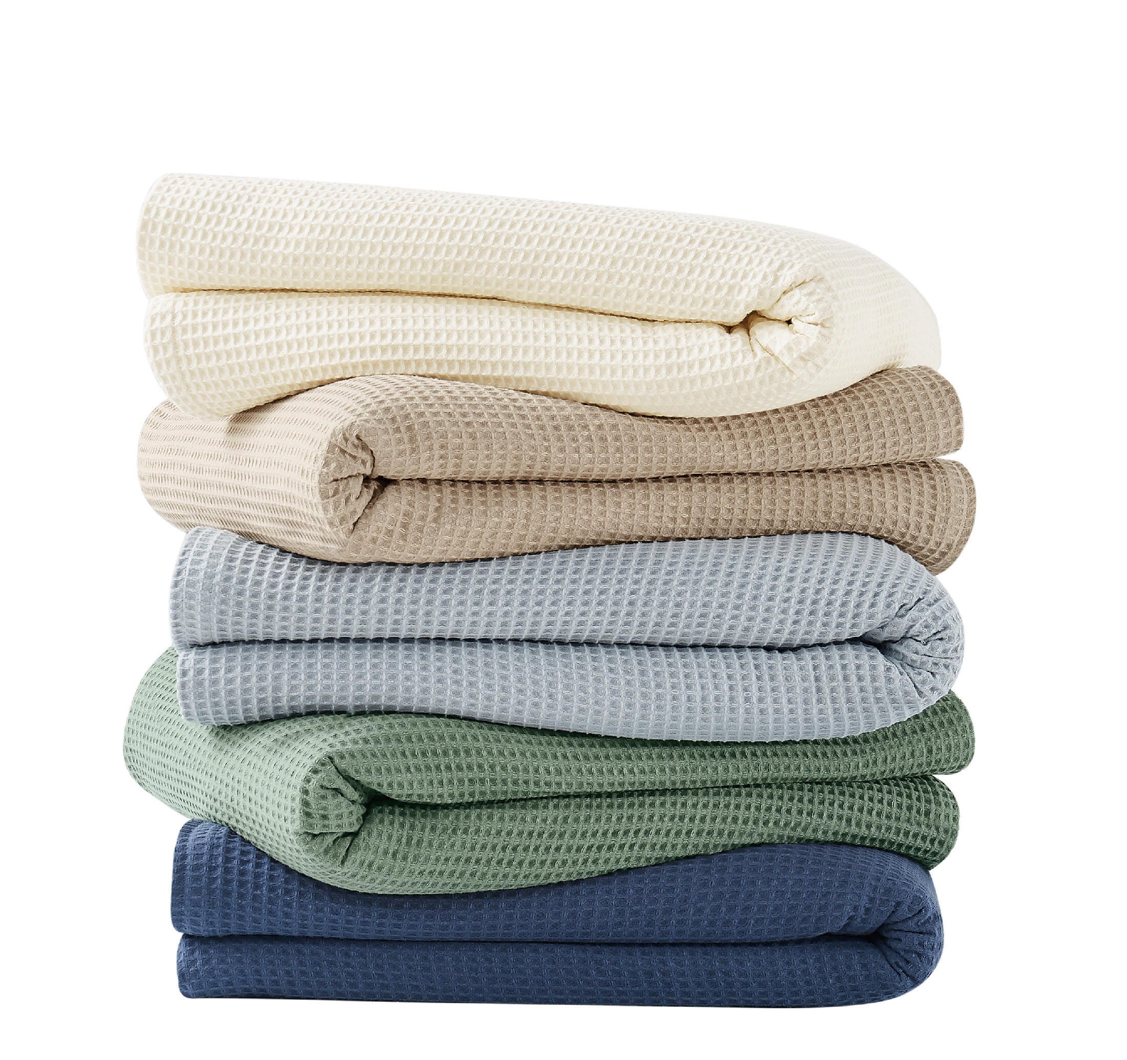 Cannon Heritage Cotton Waffle Blanket, Green, large