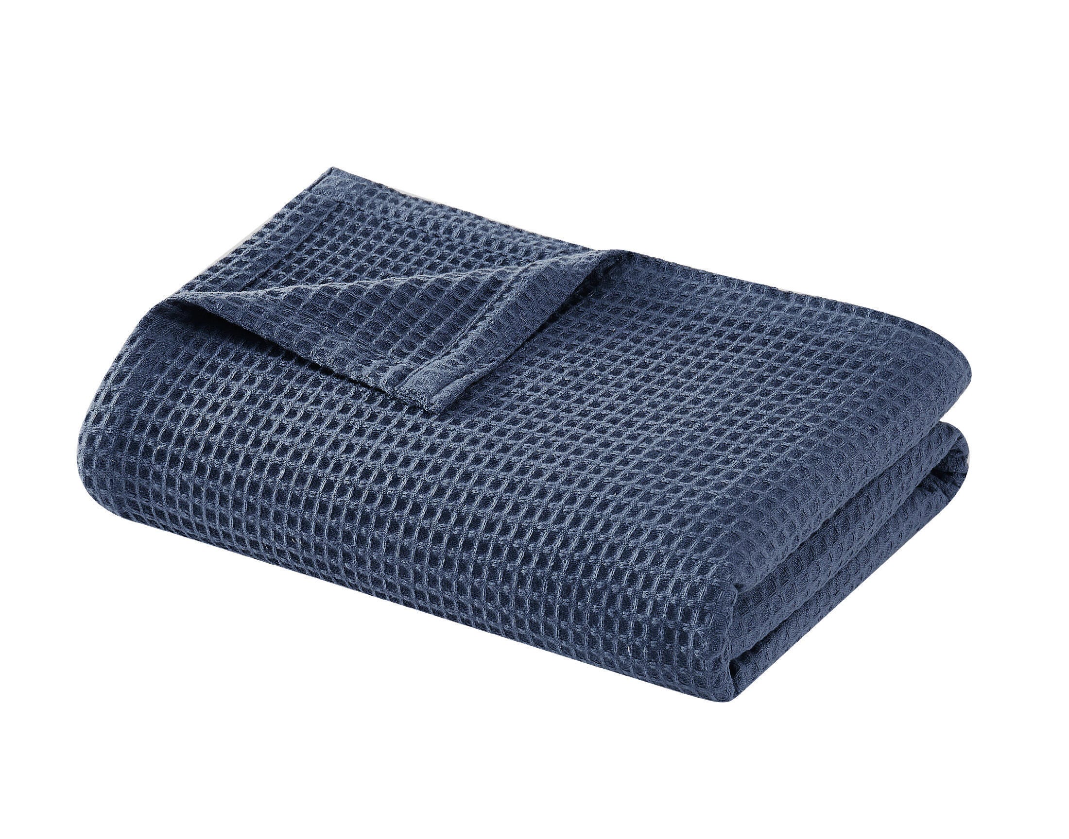 Cannon Heritage Cotton Waffle Blanket, Blue, rollover