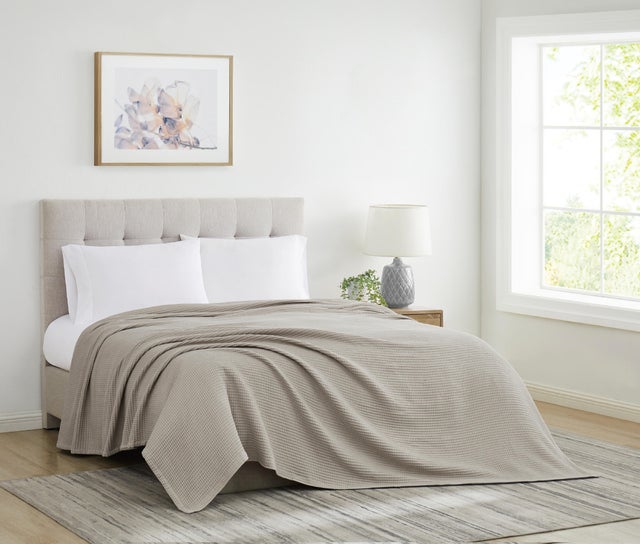 Heritage Cotton Waffle King Blanket