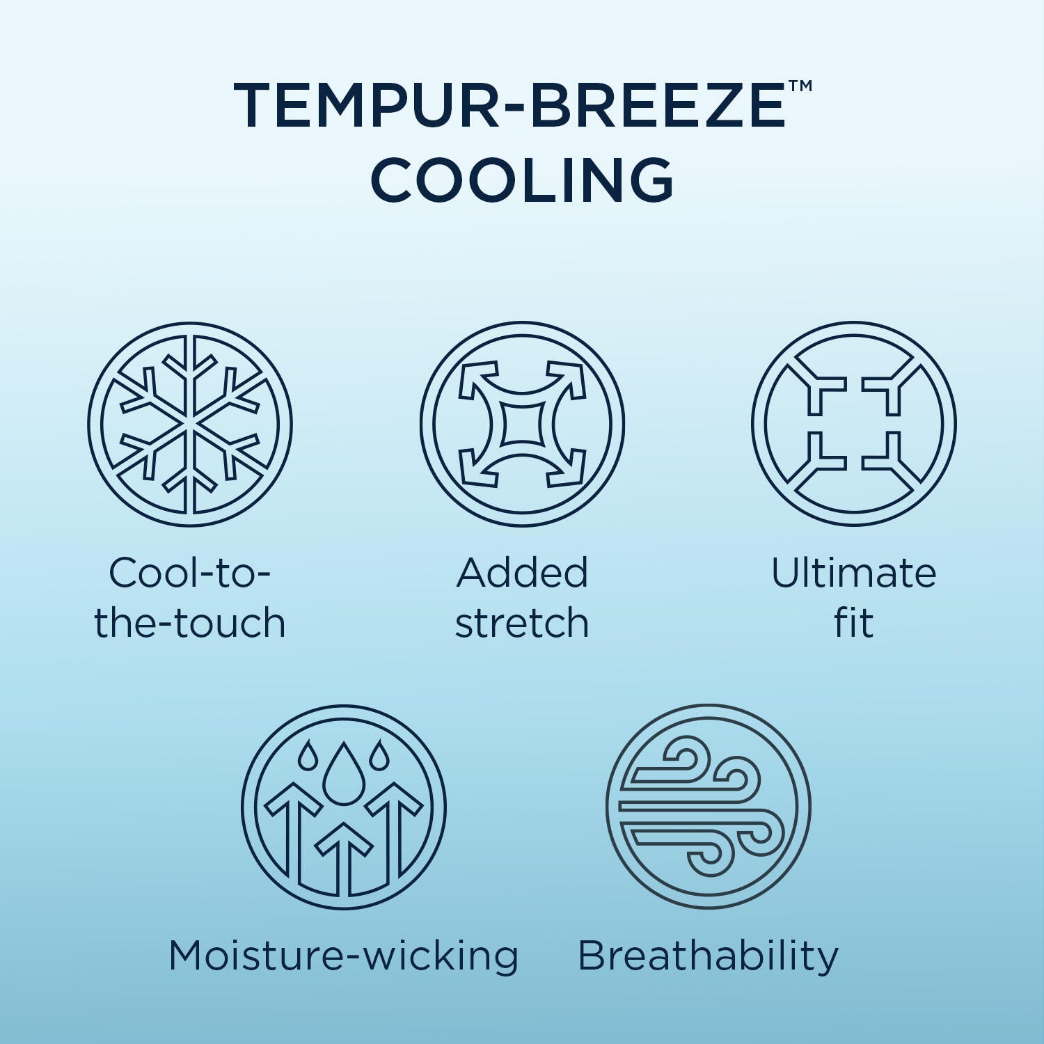 TEMPUR-breeze° Cooling Sheet Set- Split California King, Sandstone, large
