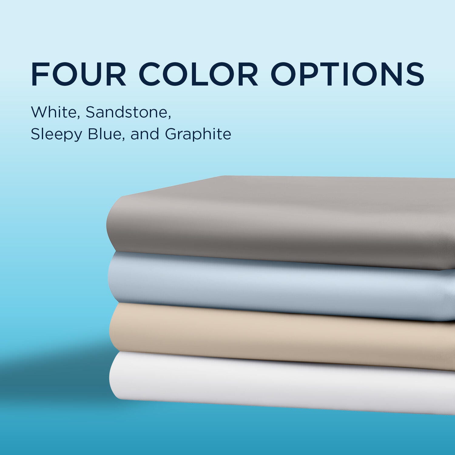 TEMPUR-breeze° Cooling Sheet Set- Split King, Sleepy Blue, large