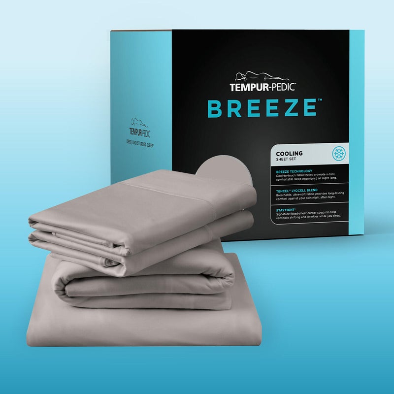 TEMPUR-breeze° Cooling Sheet Set- Twin, Graphite