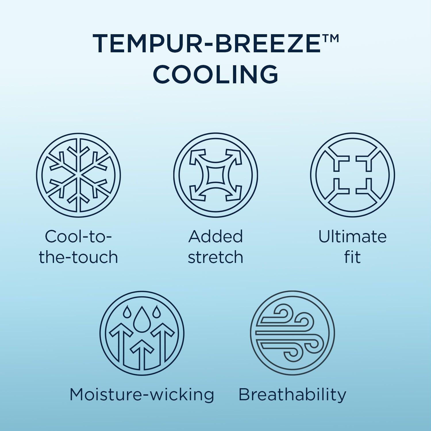 TEMPUR-breeze° Cooling Sheet Set- Twin, Graphite, large