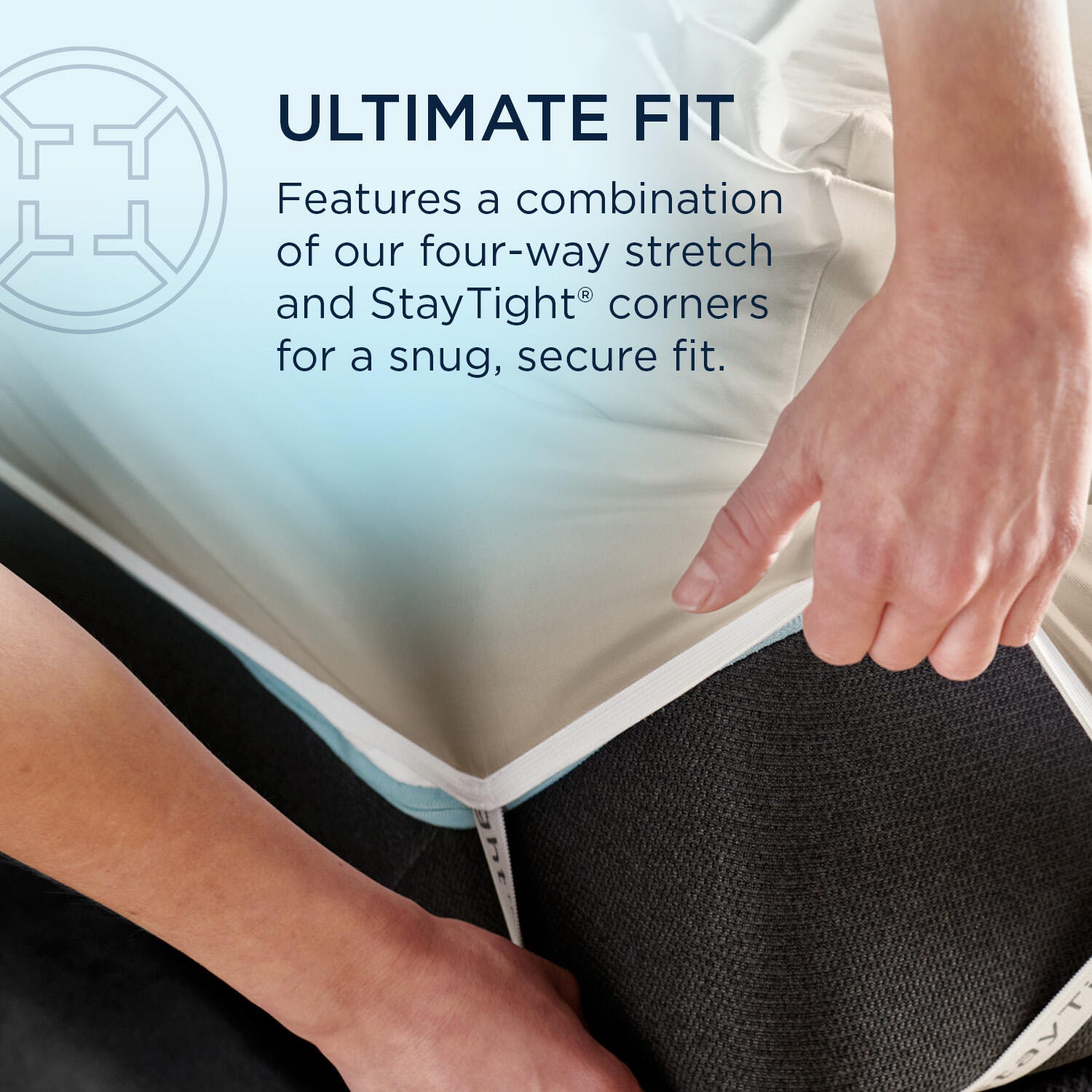 TEMPUR-breeze° Cooling Sheet Set- Full, Sandstone, large