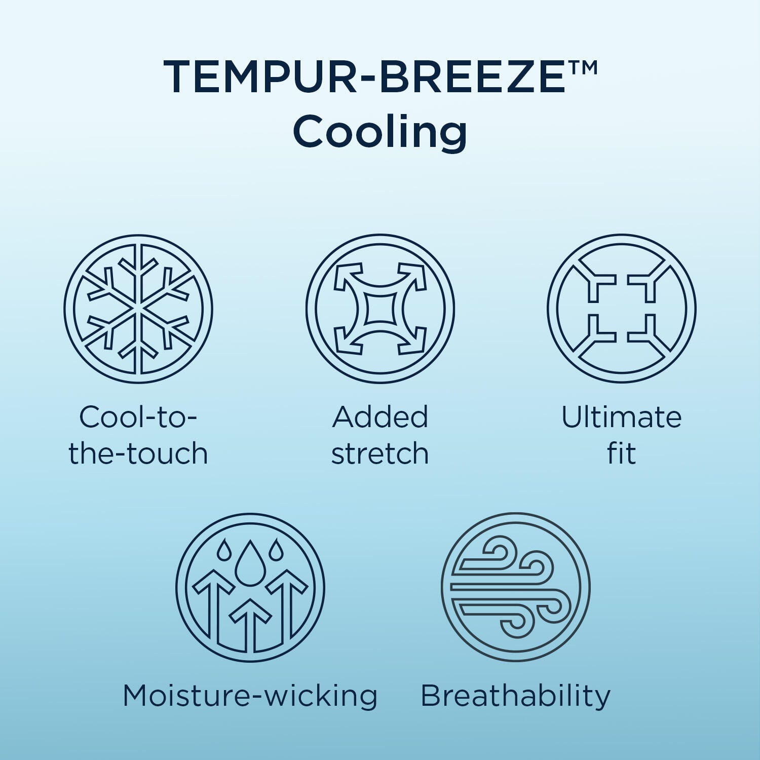TEMPUR-breeze° Cooling Sheet Set- King, White, large