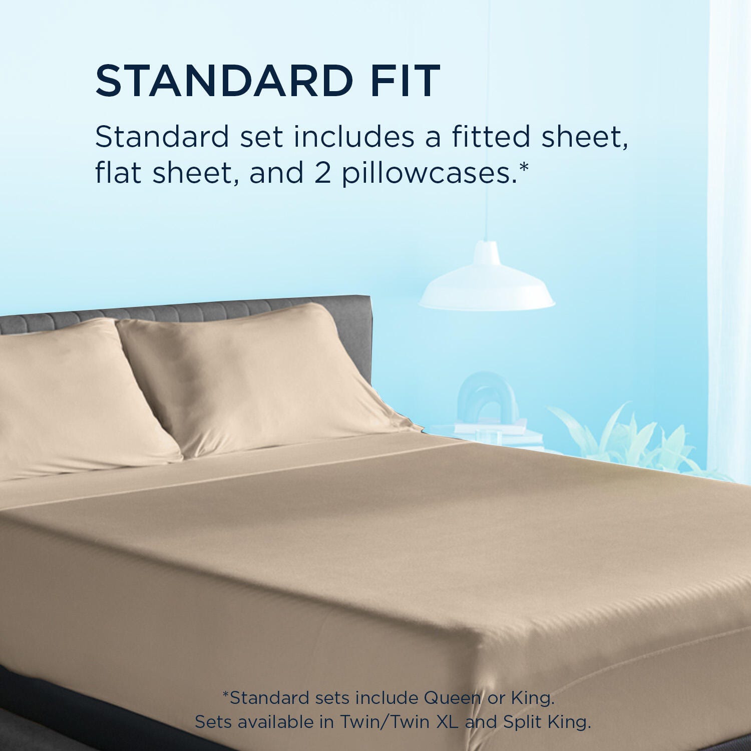 TEMPUR-breeze° Cooling Sheet Set- Queen, Sandstone, large