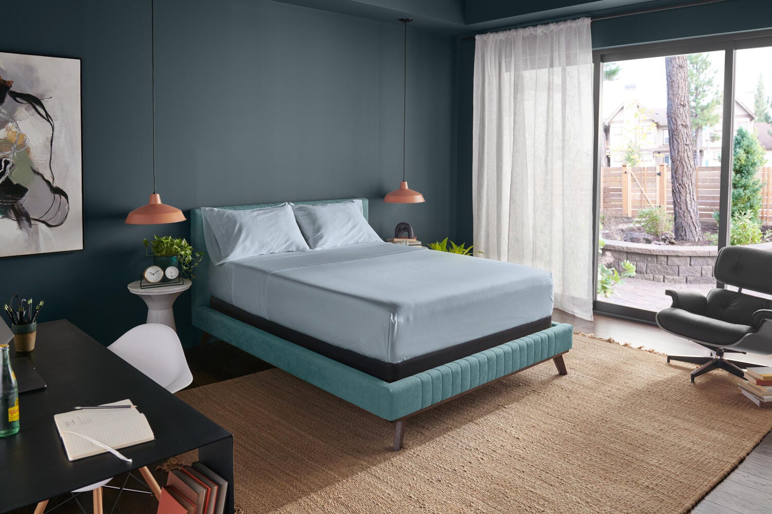 TEMPUR-ProAir&trade; Sheet Set- Split King, Sleepy Blue, rollover