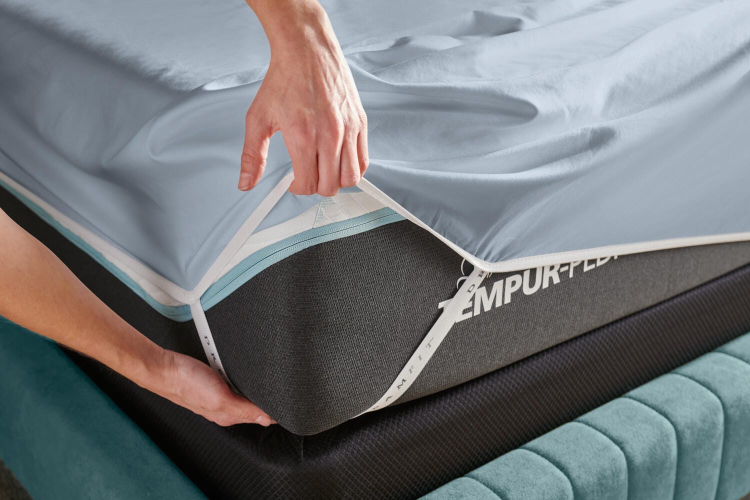 TEMPUR-ProAir™ Sheet Set- Split King, Sleepy Blue, large