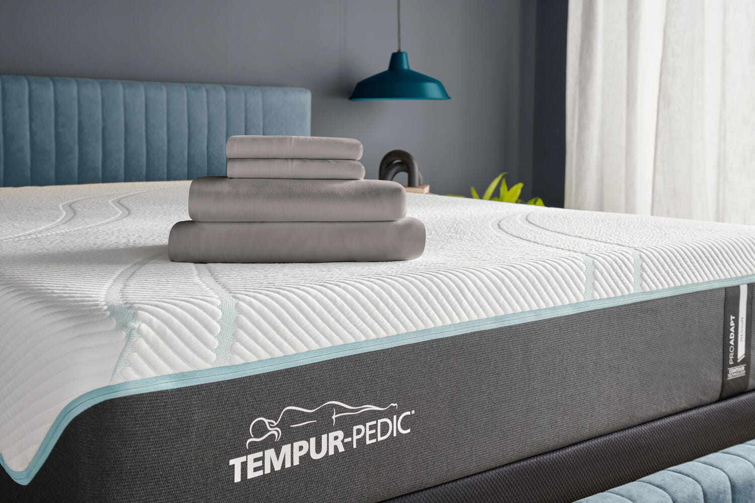 TEMPUR-Rayon from Bamboo Sheet Set- California King, Cool Gray, large