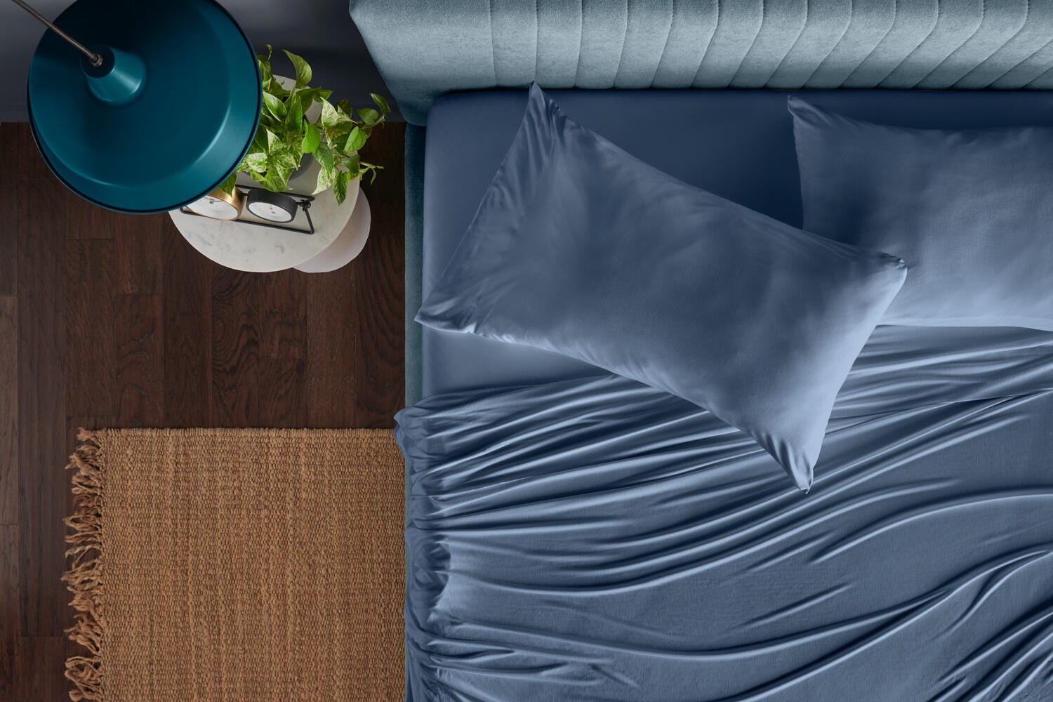 TEMPUR-Rayon from Bamboo Sheet Set- Split King, Vintage Indigo, large