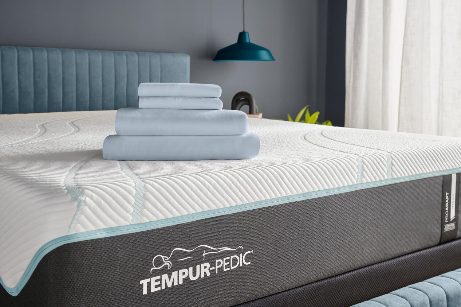 TEMPUR-Rayon from Bamboo Sheet Set- Full, Sleepy Blue, large