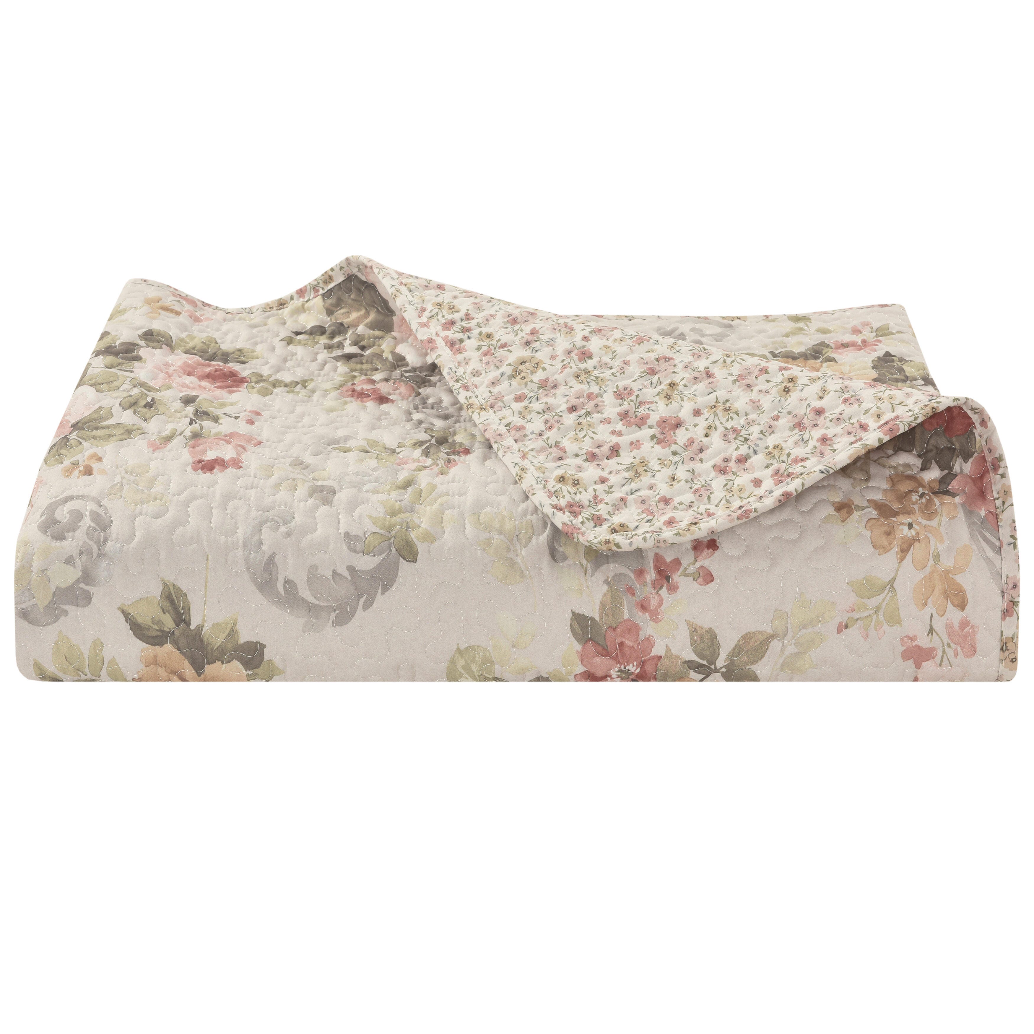 Royal Court Chablis Full/Queen 3 Piece Quilt Set, Rose Gold, rollover