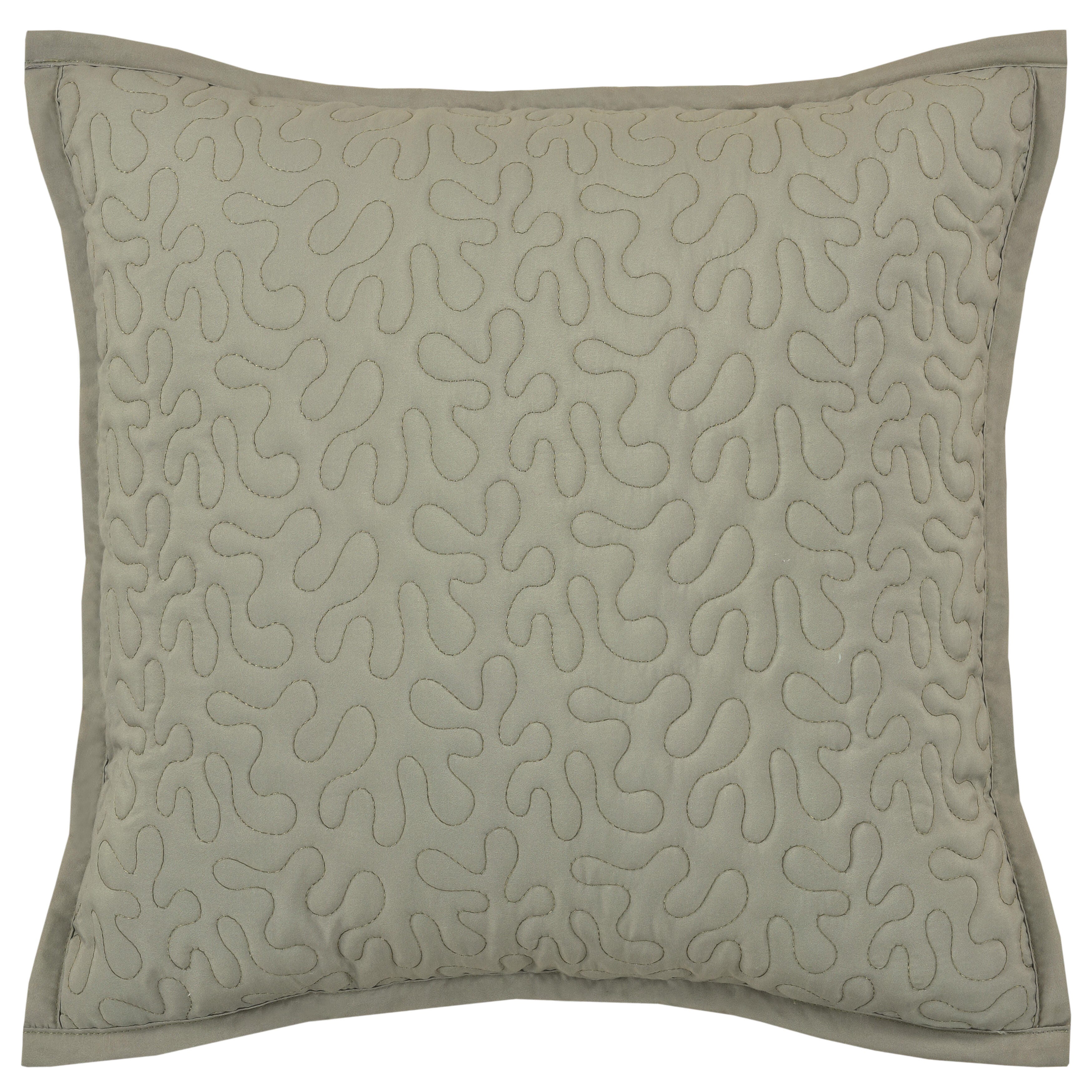 Royal Court Evergreen 16" Square Quilted Decorative Throw Pillow, , large