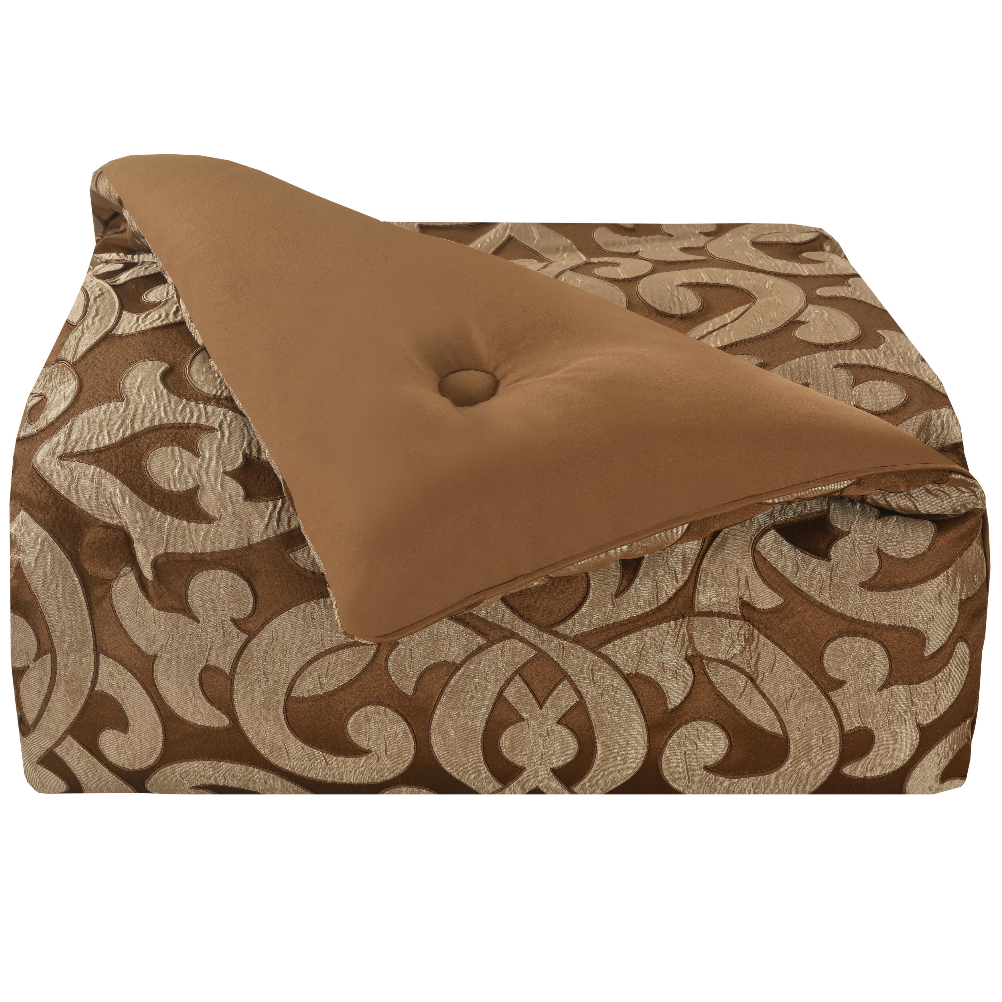 J.Queen New York La Boheme Queen 4 Piece Comforter Set, Copper, rollover