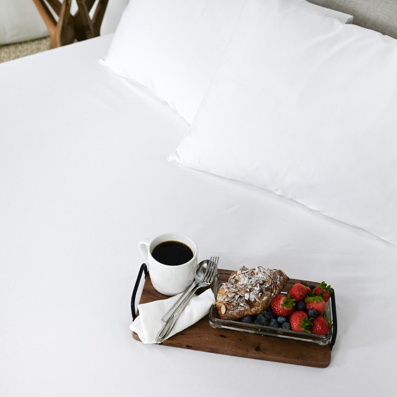 PROTECTEASE Cooling Fitted Queen Mattress Protector, White, rollover