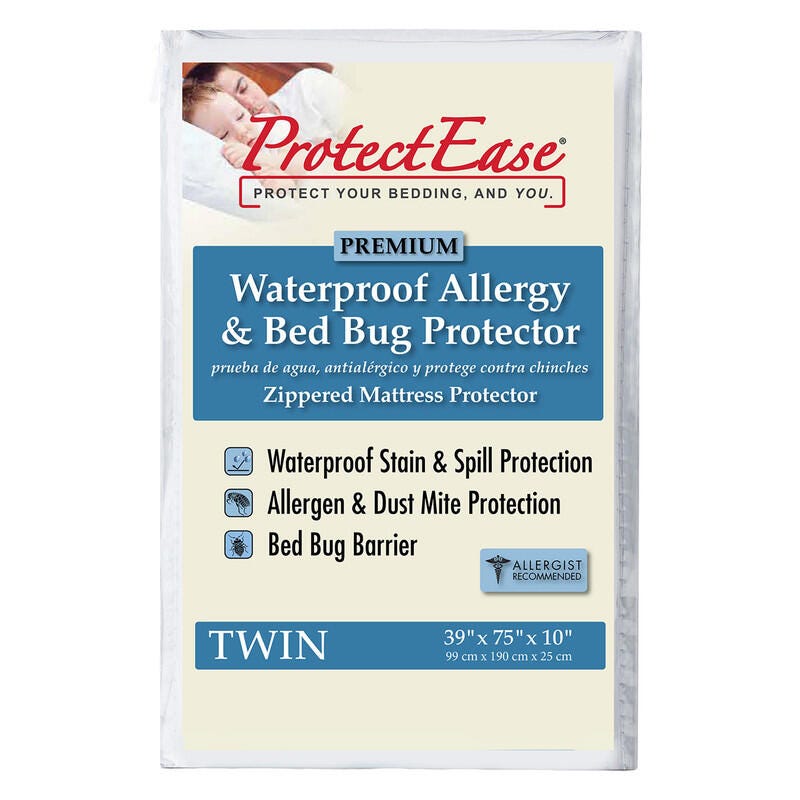 PROTECTEASE Premium Zippered Full Mattress Encasement, White, large