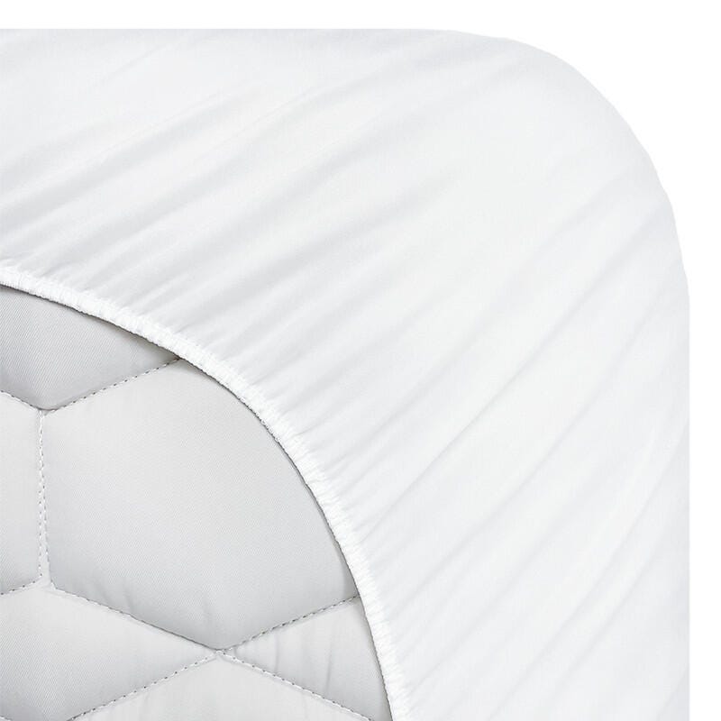 PROTECTEASE Classic Fitted Full Mattress Protector, White, large