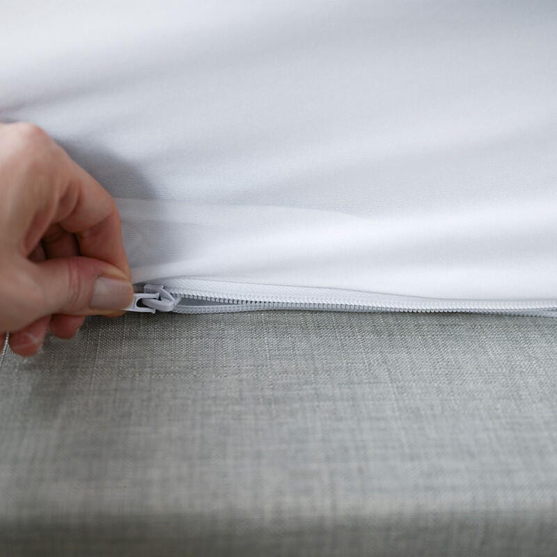PROTECTEASE Luxury Zippered Full Mattress Protector, White, large