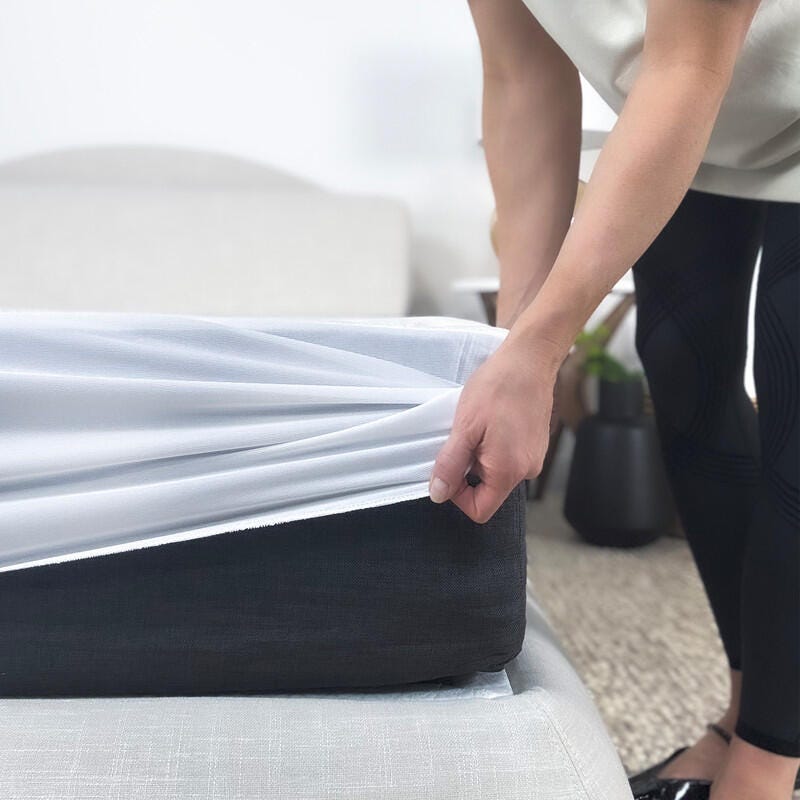 PROTECTEASE PolarPure Cooling Fitted King Mattress Protector, White, large