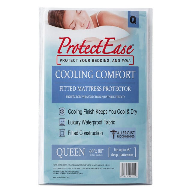 PROTECTEASE Cooling Fitted Full Mattress Protector