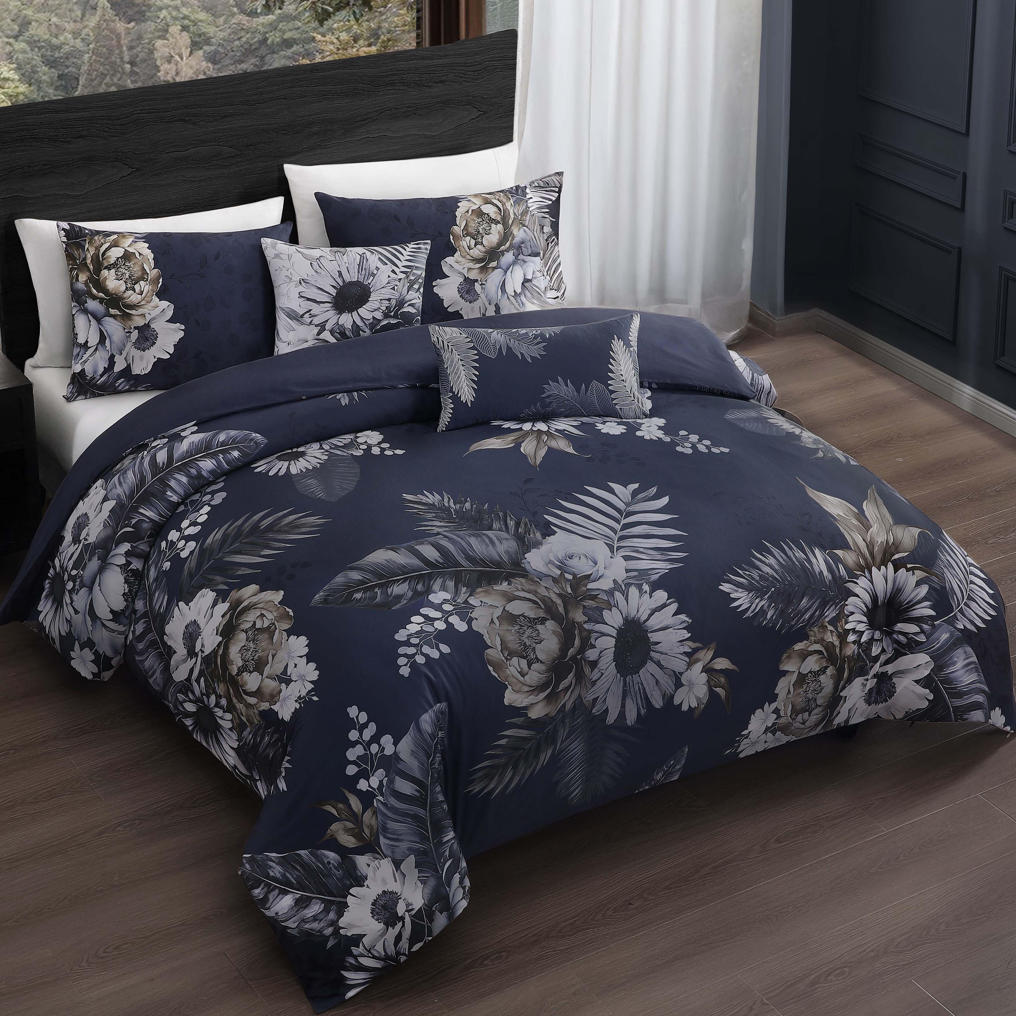 Bebejan® Delphine 100% Cotton 5-Piece Reversible Comforter Set, Blue, large