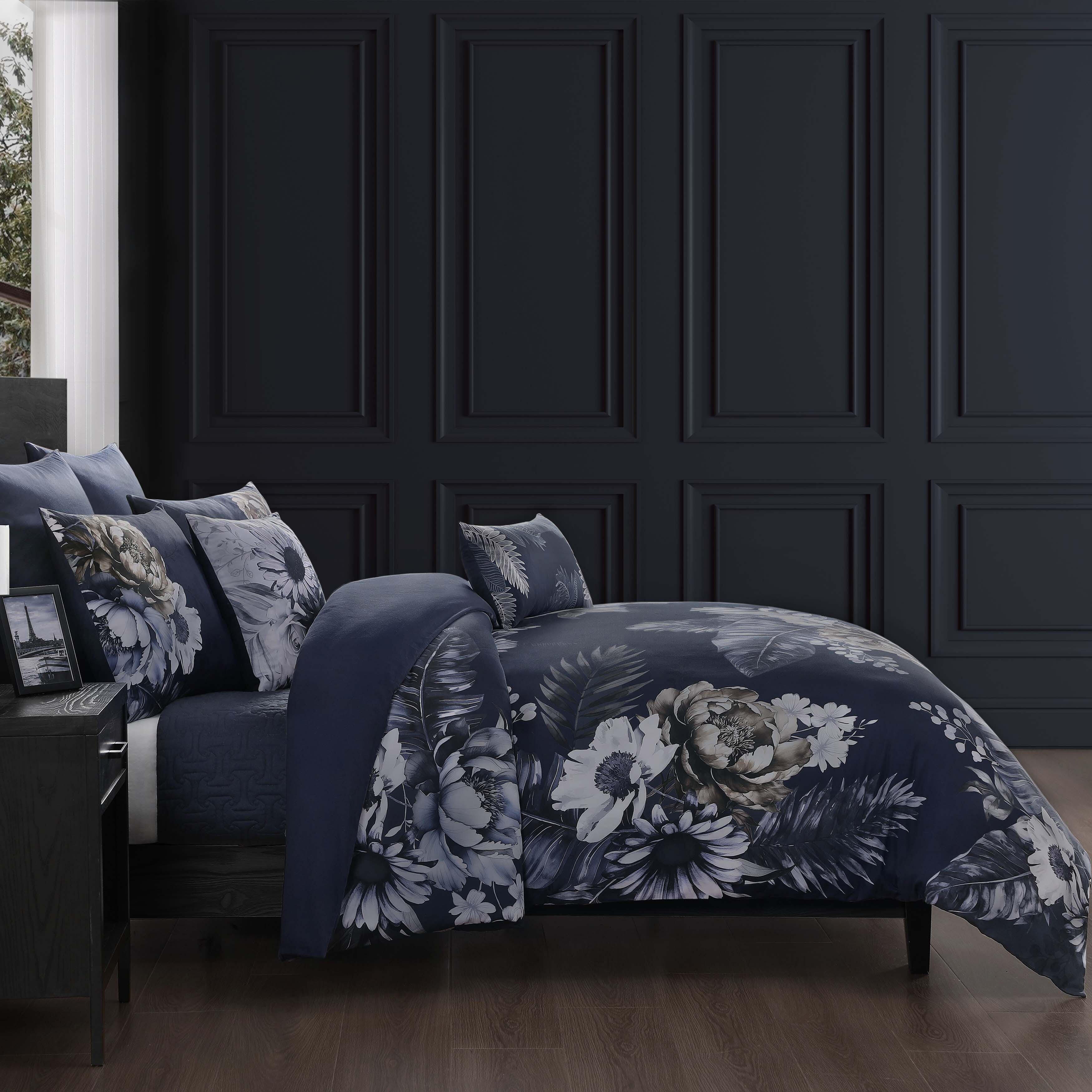 Bebejan® Delphine 100% Cotton 5-Piece Reversible Comforter Set, Blue, large