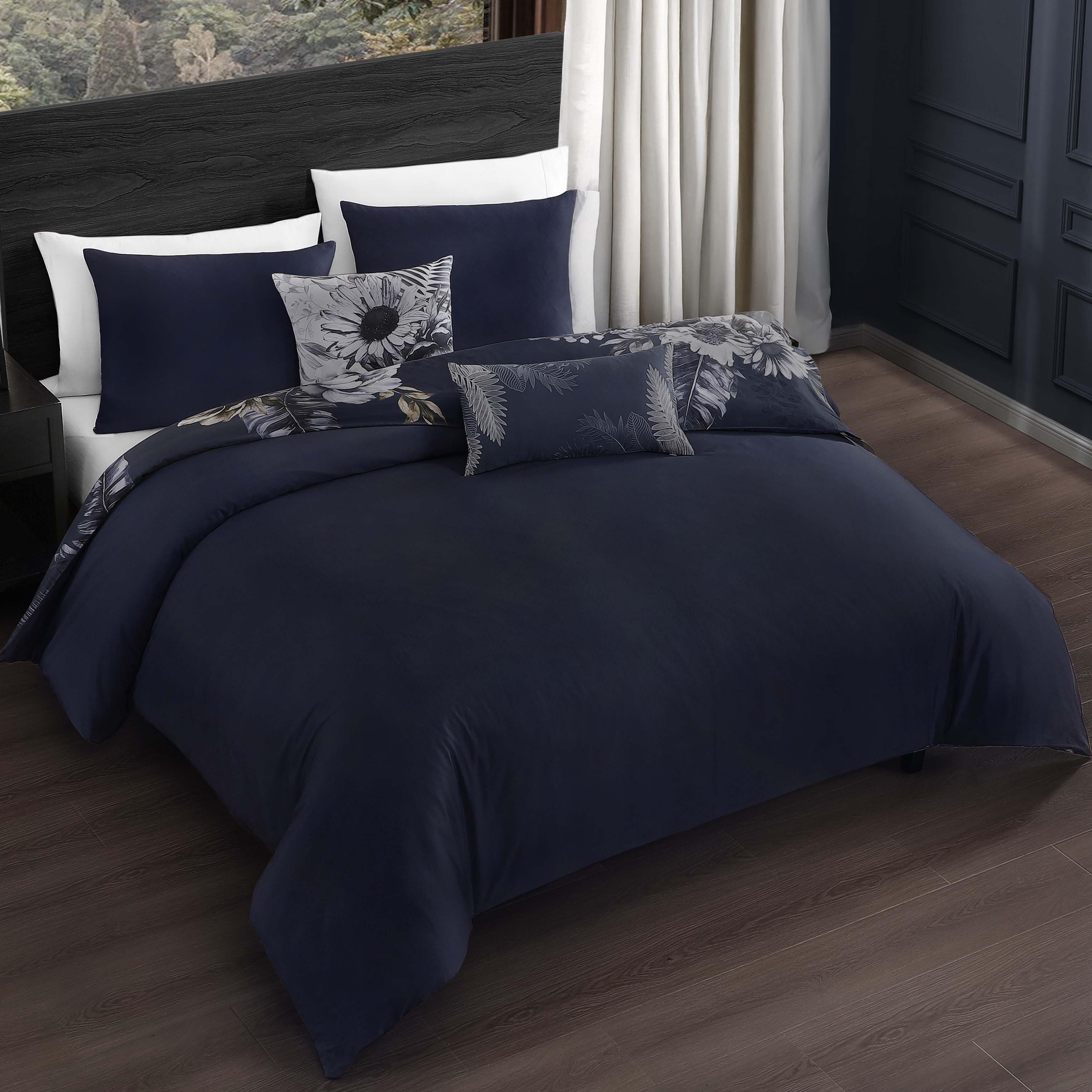 Bebejan® Delphine 100% Cotton 5-Piece Reversible Comforter Set, Blue, large