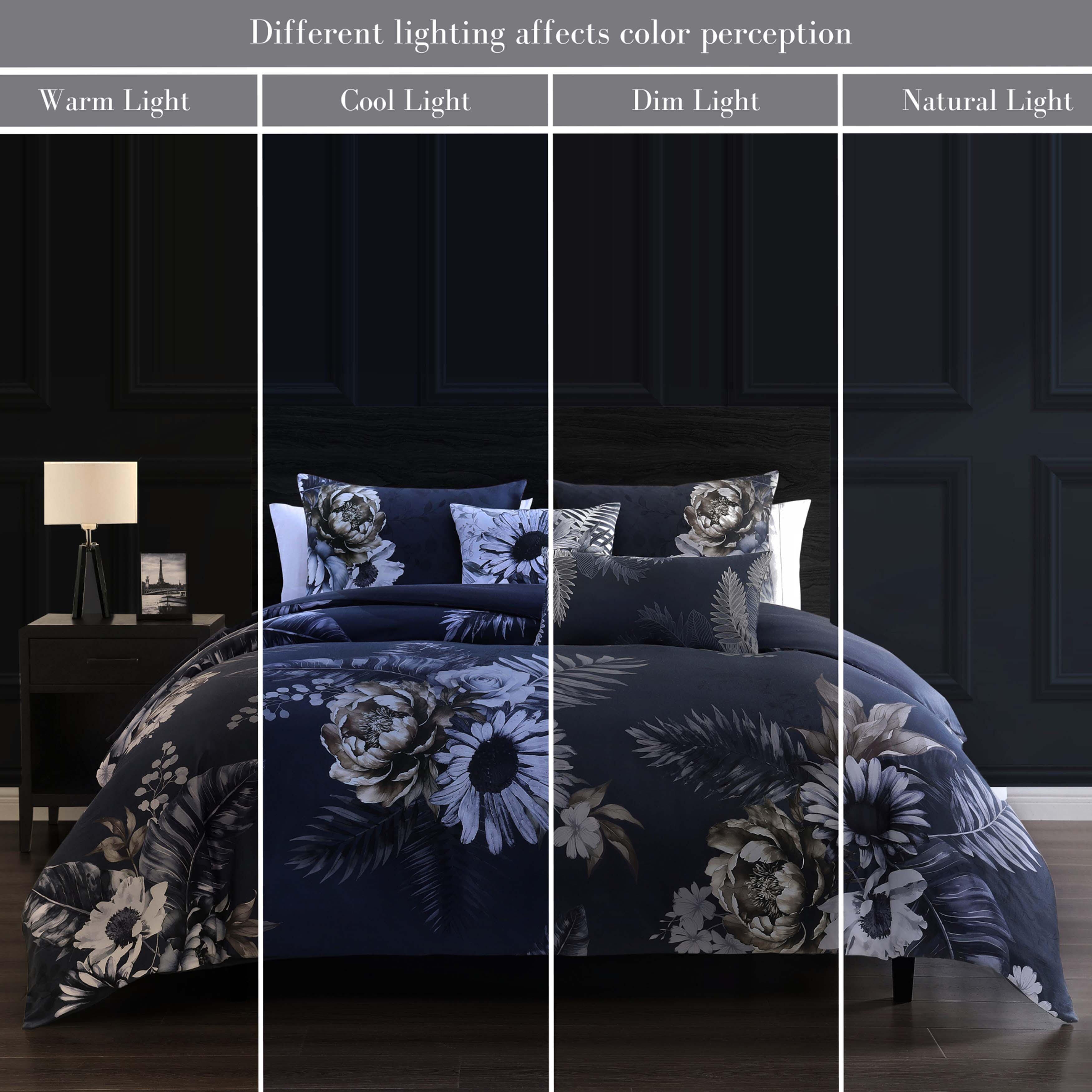 Bebejan® Delphine 100% Cotton 5-Piece Reversible Comforter Set, Blue, large