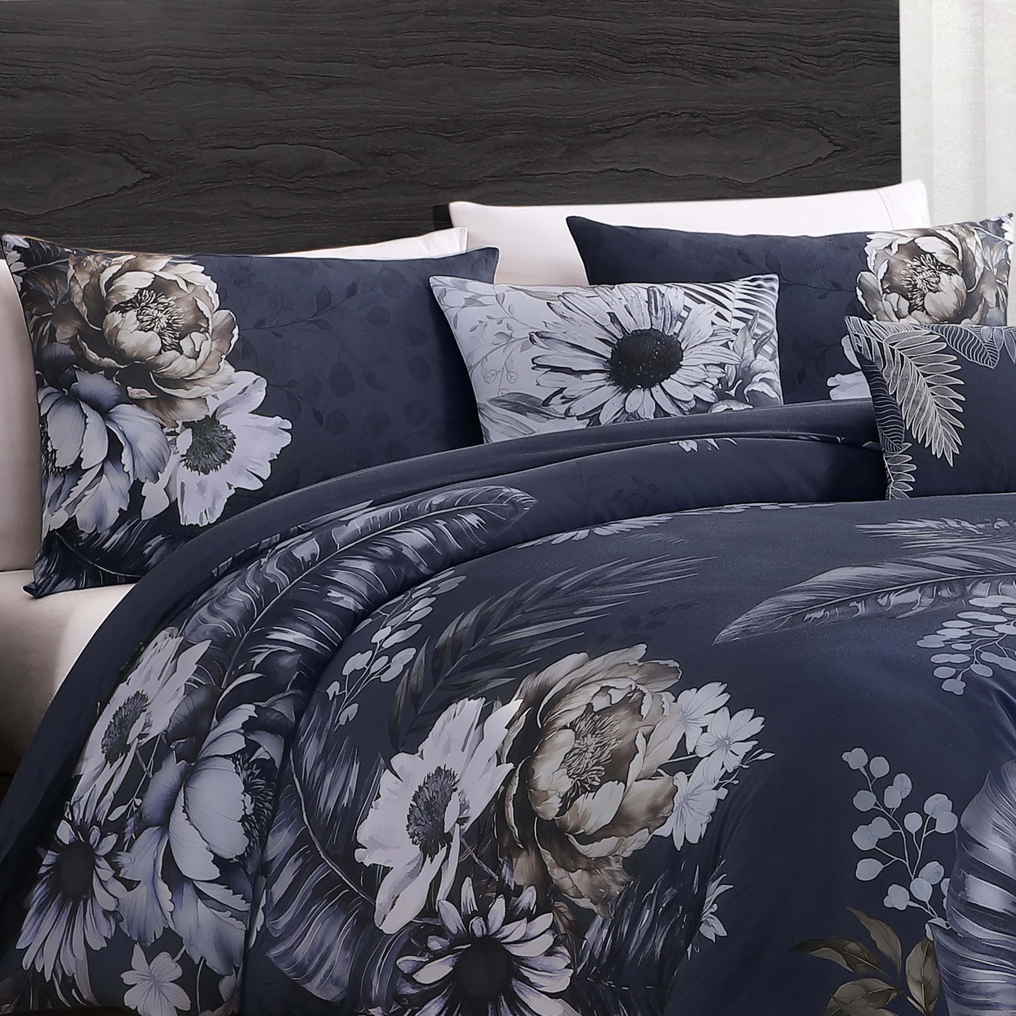 Bebejan® Delphine 100% Cotton 5-Piece Reversible Comforter Set, Blue, large