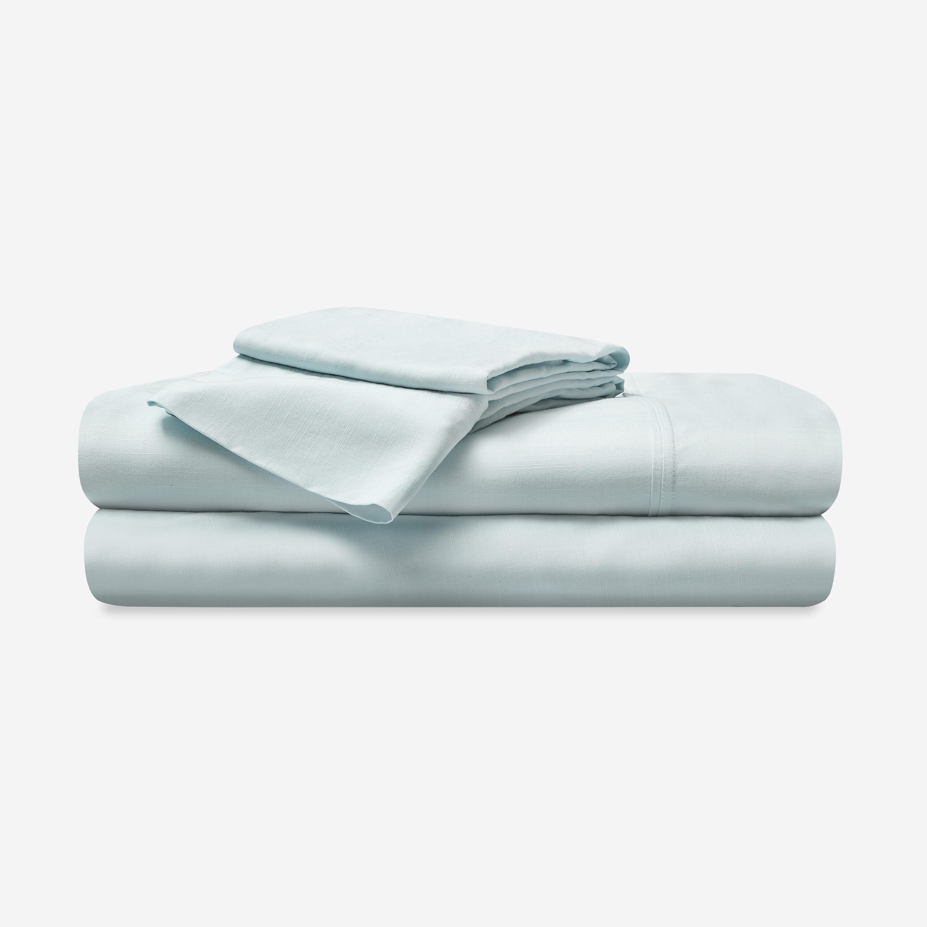 BEDGEAR Hyper-Linen Queen Sheet Set, Misty Blue, rollover