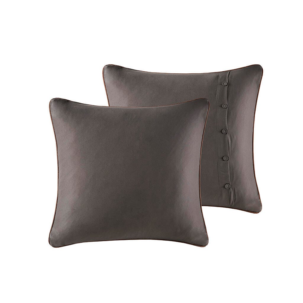 Bitter Creek King Oversized Comforter Set, Gray/Brown, large
