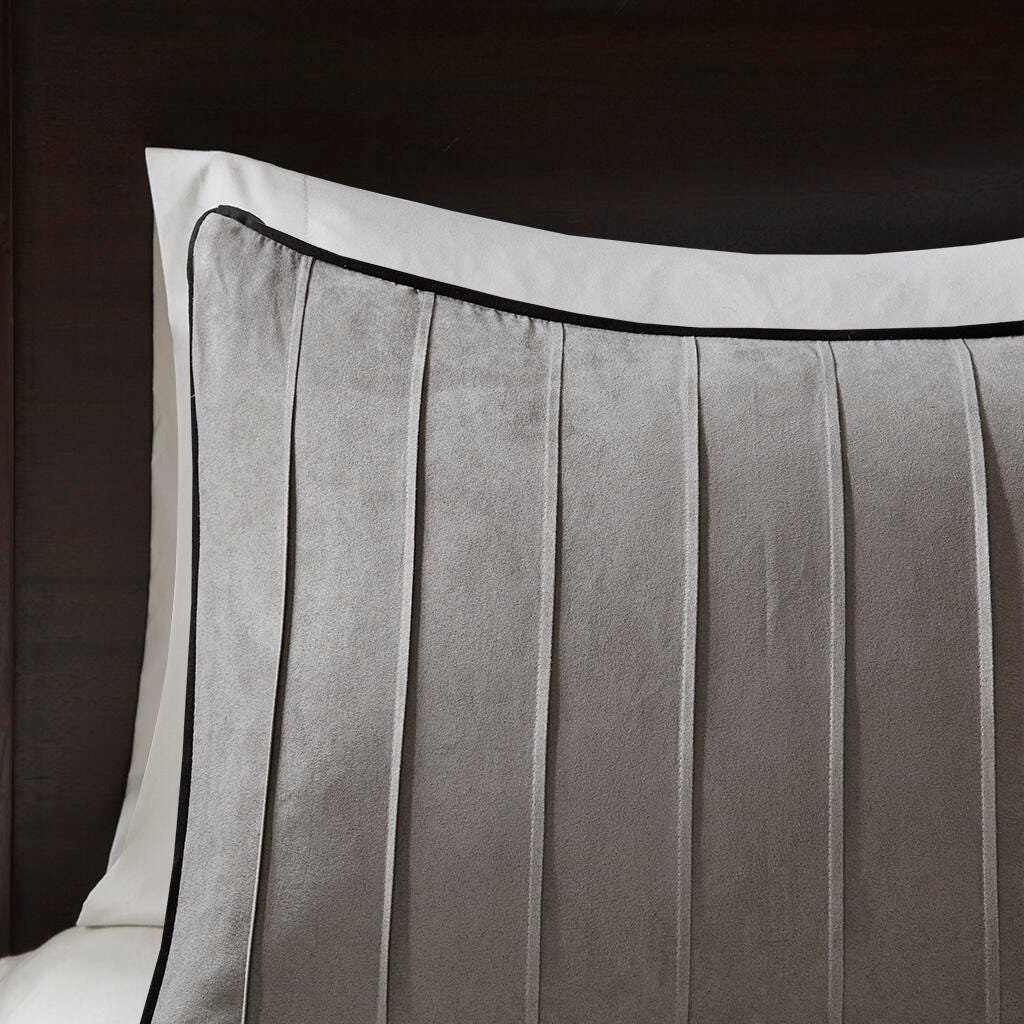 Dune Full 7 Piece Comforter Set, Gray, large