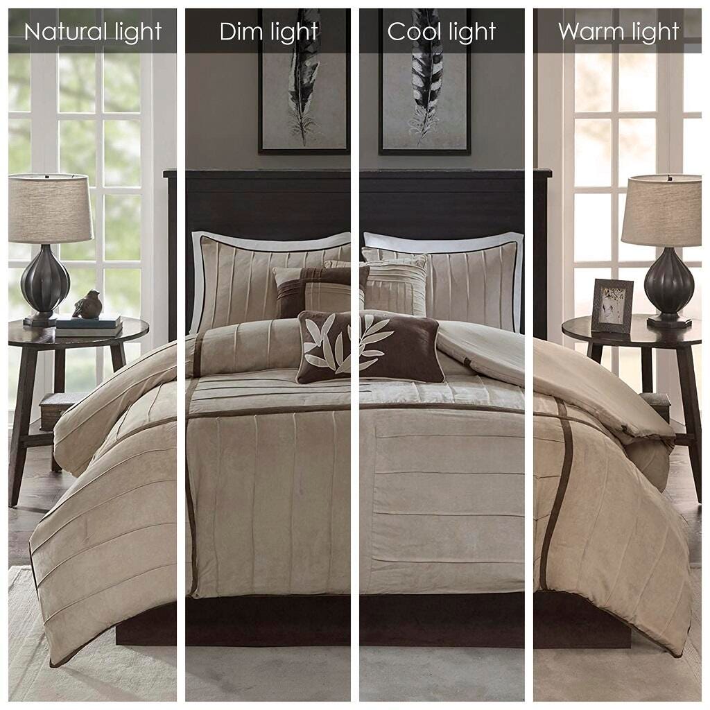 Dune Full 7 Piece Comforter Set, Beige, large