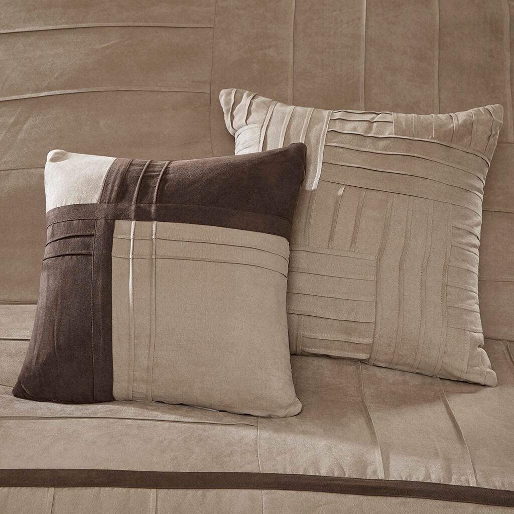 Dune Full 7 Piece Comforter Set, Beige, large
