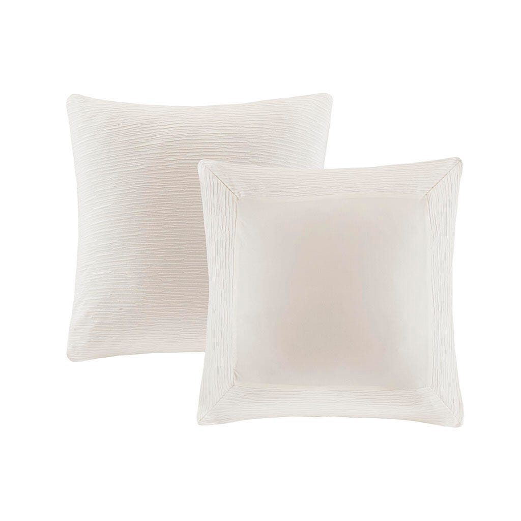 Hanae 26x26" Blend Yarn Dyed Euro Sham, White, large