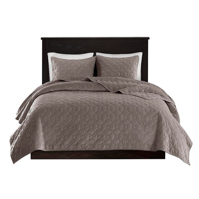 Harper Full/Queen 3 Piece Velvet Quilt Set
