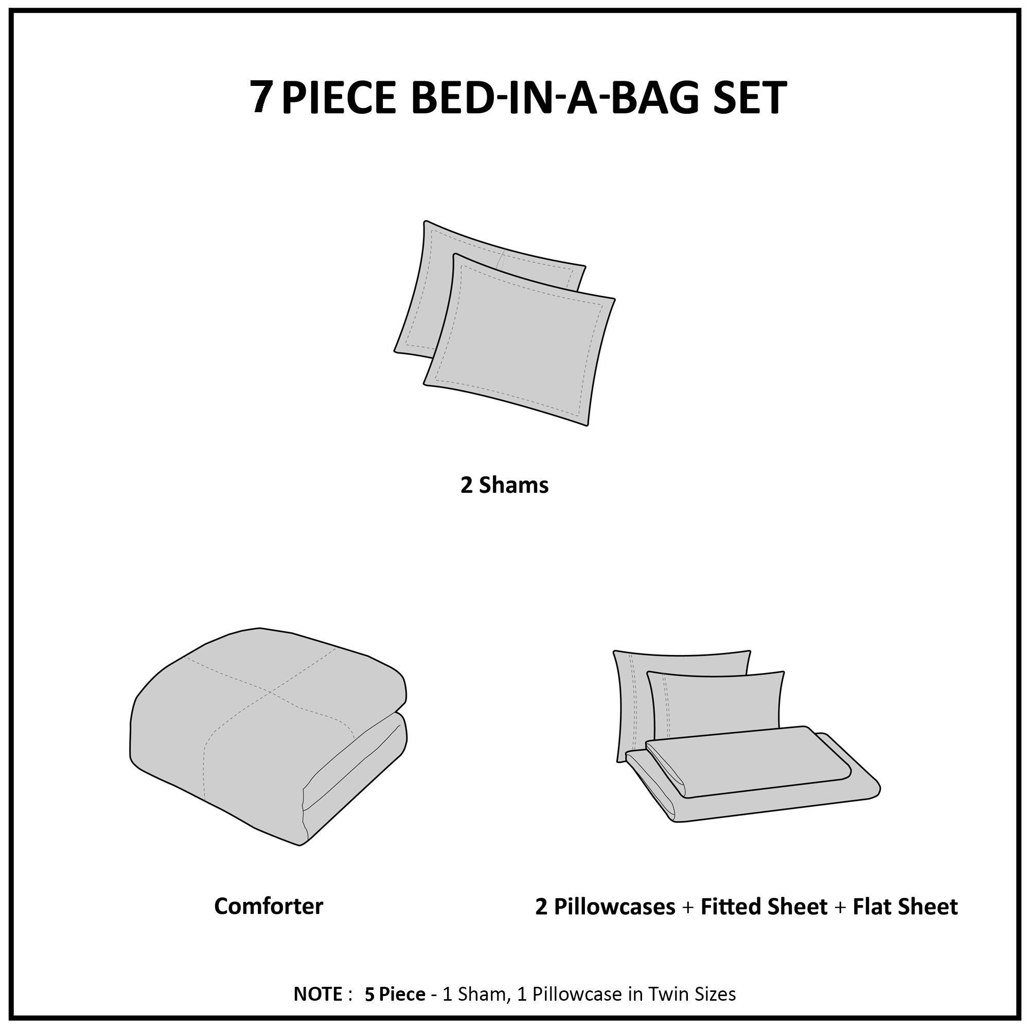 Jaxon Full Comforter Set with Bed Sheets, Blue/Gray, large