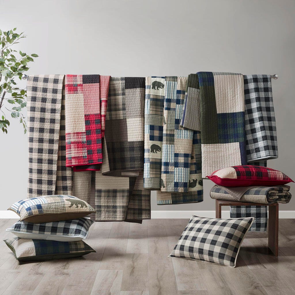 Mill Creek Full/Queen Oversized Quilt Set, Green, large