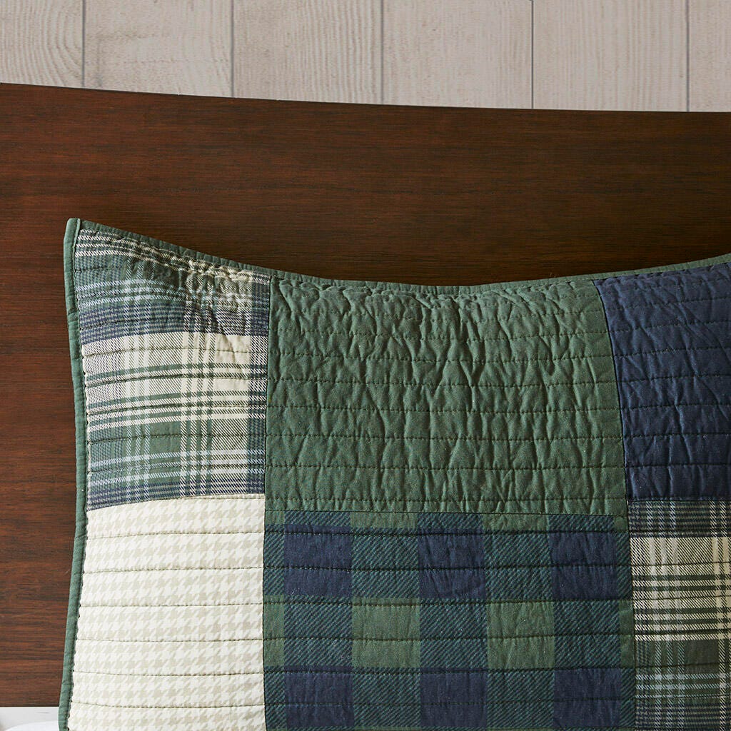 Mill Creek Full/Queen Oversized Quilt Set, Green, large