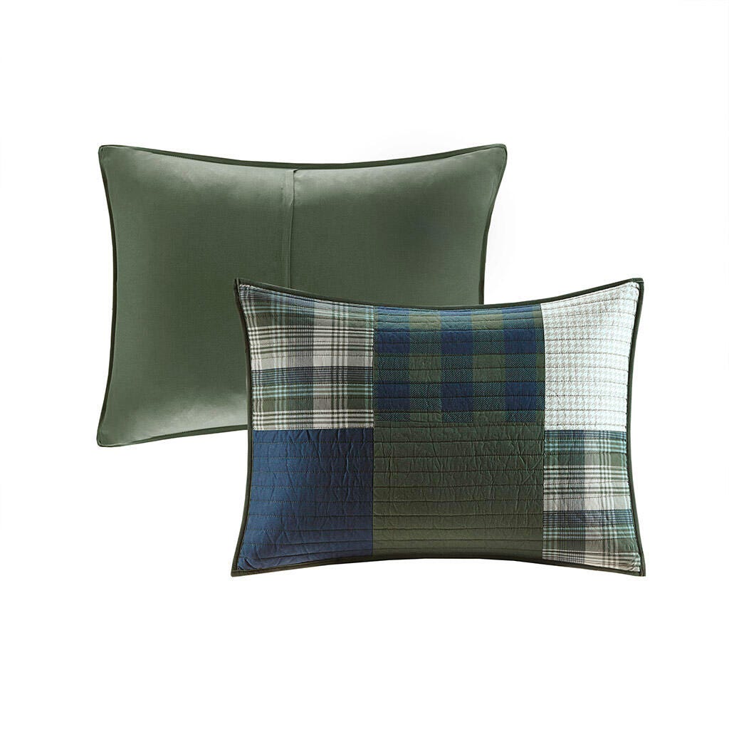 Mill Creek Full/Queen Oversized Quilt Set, Green, large
