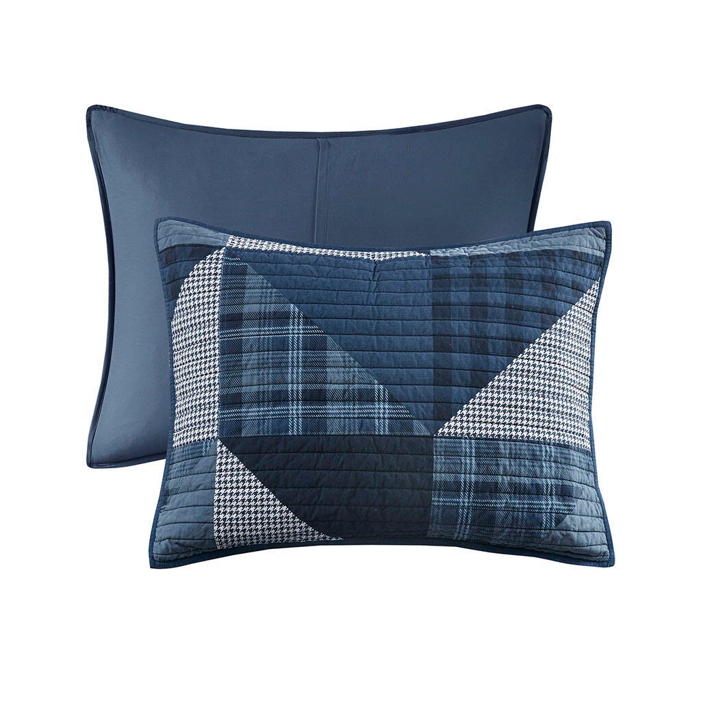 Olsen Full/Queen Olsen 3 Piece Oversized Quilt Set, Blue, large