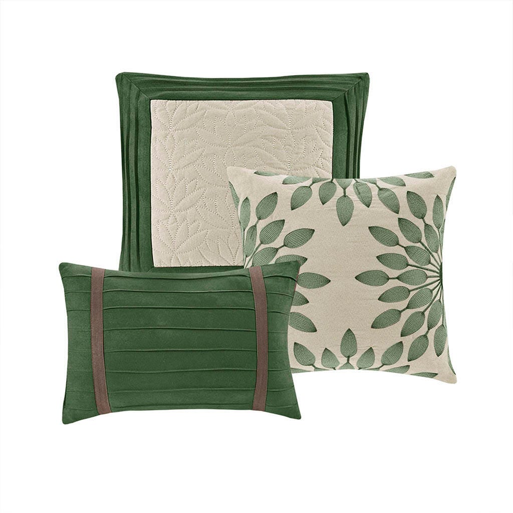 Madison Park Palmer King 7 Piece Comforter Set, Green, large