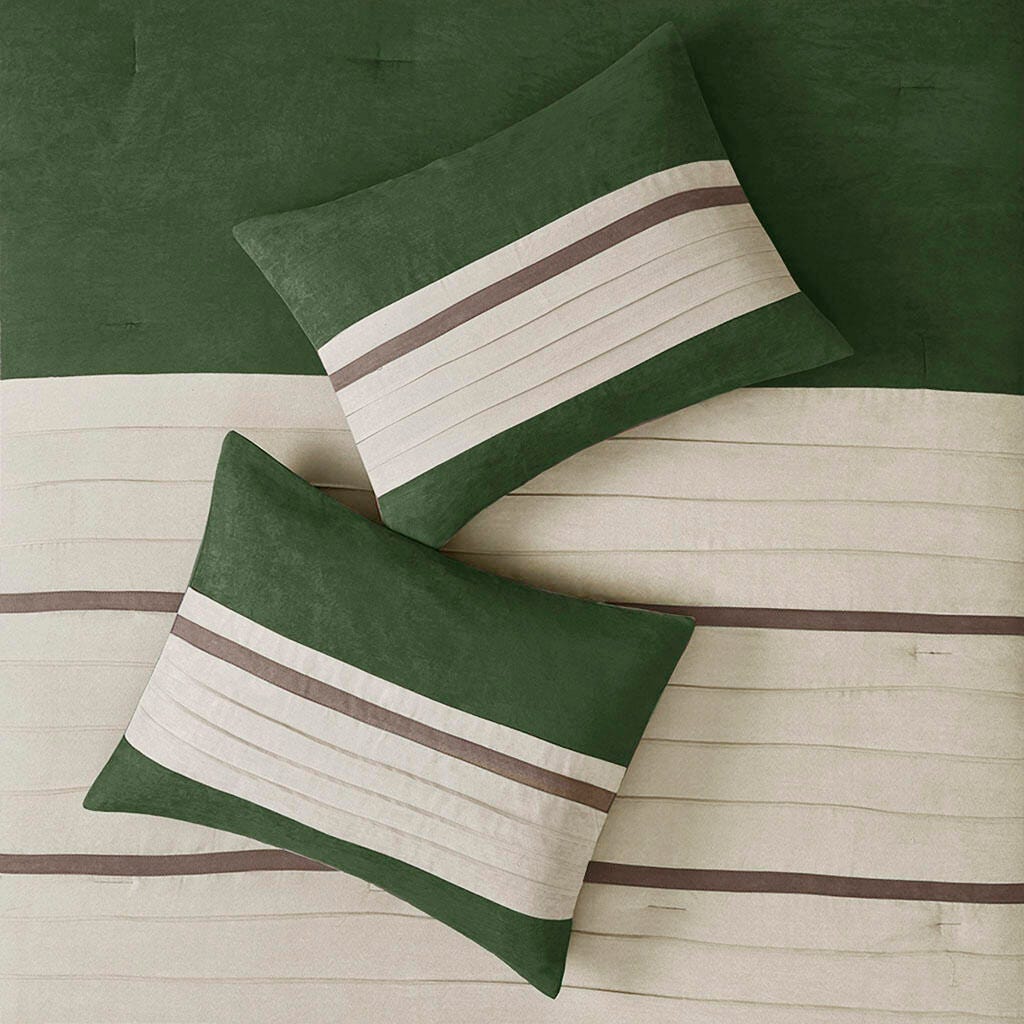 Madison Park Palmer King 7 Piece Comforter Set, Green, large