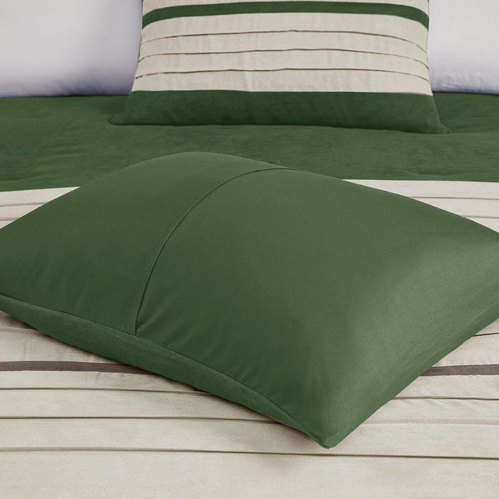 Madison Park Palmer King 7 Piece Comforter Set, Green, large