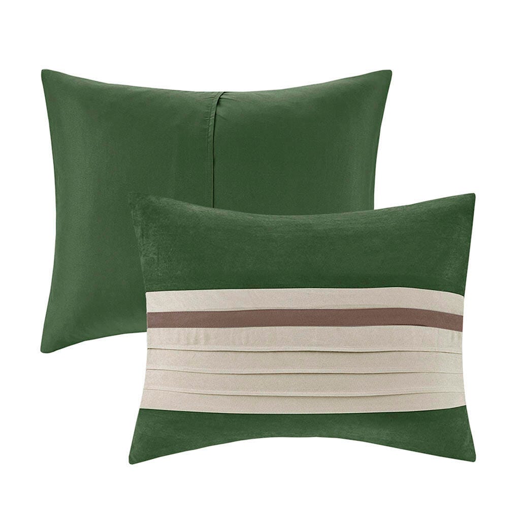 Madison Park Palmer Queen 7 Piece Comforter Set, Green, large