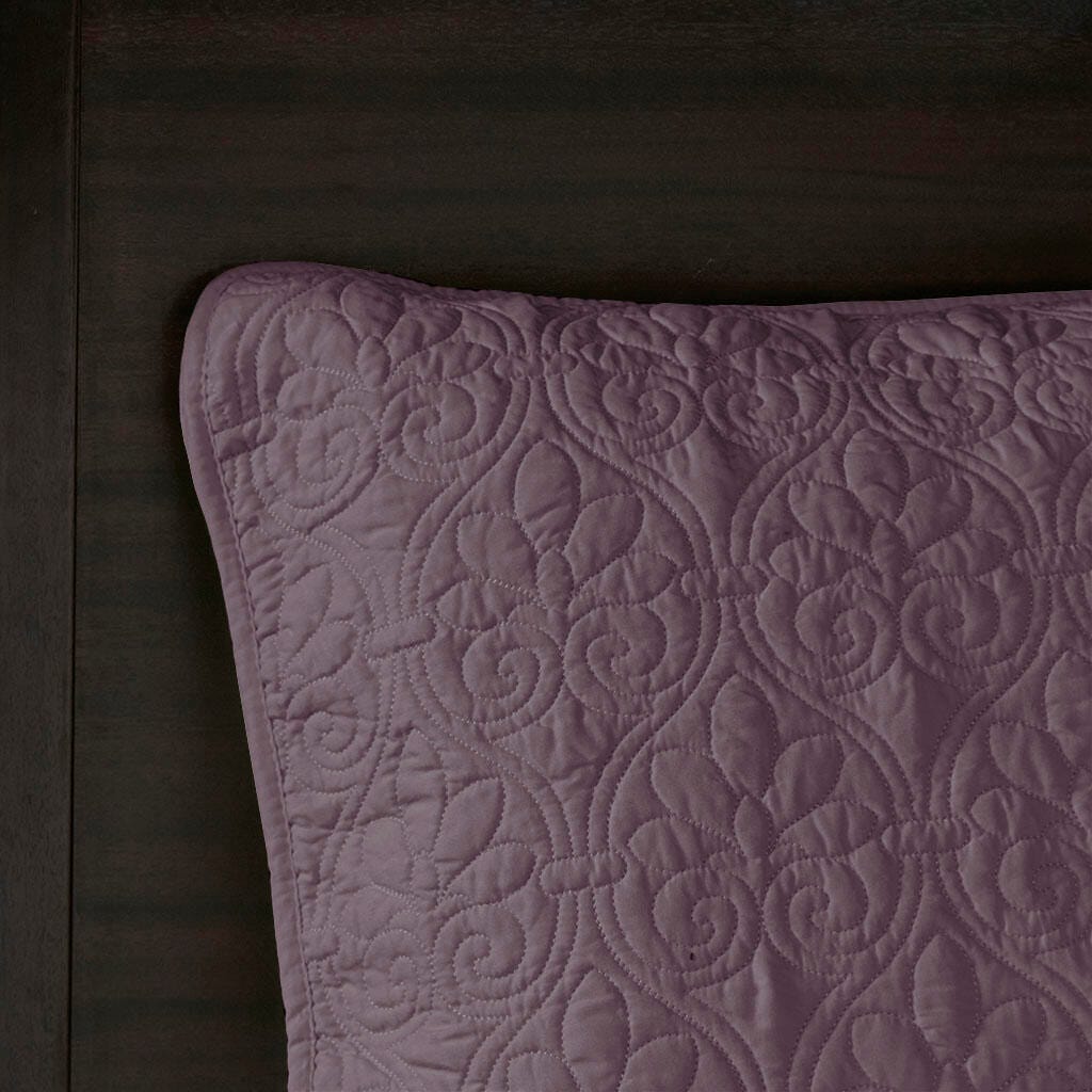 Quebec King Reversible Bedspread Set, Purple, large