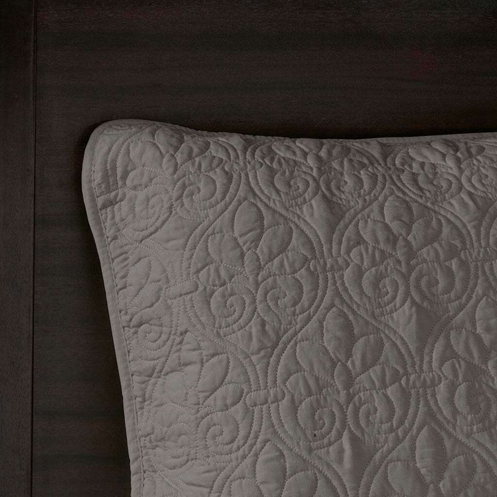 Quebec King Reversible Bedspread Set, Dark Gray, large