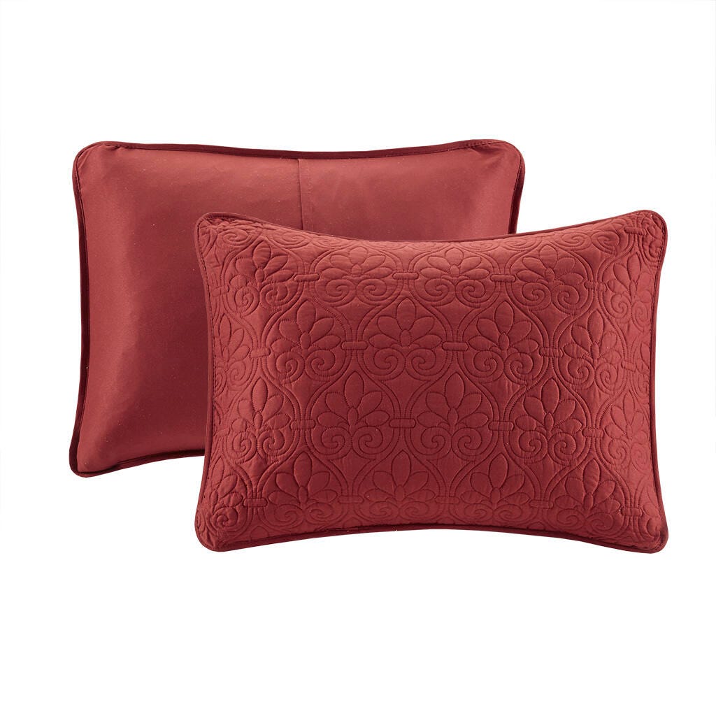 Quebec King Reversible Bedspread Set, Red, large